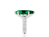 White gold Pear Cut Cut Channel Set Solitaire Engagement Ring with Four-Prong Setting_5
