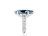 White gold Pear Cut Cut Channel Set Solitaire Engagement Ring with Four-Prong Setting_5