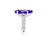 White gold Pear Cut Cut Channel Set Solitaire Engagement Ring with Four-Prong Setting_5