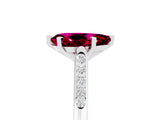 White gold Pear Cut Cut Channel Set Solitaire Engagement Ring with Four-Prong Setting_5
