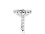 White gold Pear Cut Cut Channel Set Solitaire Engagement Ring with Four-Prong Setting_5