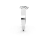 White gold Pear Cut Cut Diamond Channel Set Solitaire Ring with Four-Prong Setting_131