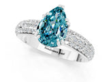 White gold Pear Cut Cut Diamond Milgrain Marquise Band with Prong Setting_1