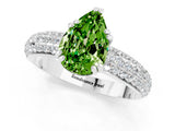 White gold Pear Cut Cut Diamond Milgrain Marquise Band with Prong Setting_1
