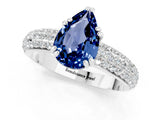 White gold Pear Cut Cut Diamond Milgrain Marquise Band with Prong Setting_1