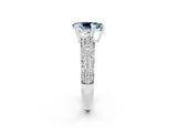 White gold Pear Cut Cut Diamond Milgrain Marquise Band with Prong Setting_2