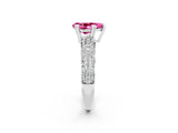White gold Pear Cut Cut Diamond Milgrain Marquise Band with Prong Setting_2