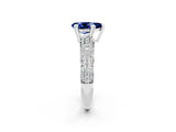 White gold Pear Cut Cut Diamond Milgrain Marquise Band with Prong Setting_2
