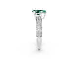 White gold Pear Cut Cut Diamond Milgrain Marquise Band with Prong Setting_2