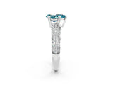 White gold Pear Cut Cut Diamond Milgrain Marquise Band with Prong Setting_2