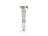 White gold Pear Cut Cut Diamond Milgrain Marquise Band with Prong Setting_2