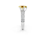 White gold Pear Cut Cut Diamond Milgrain Marquise Band with Prong Setting_2