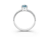 White gold Pear Cut Cut Diamond Milgrain Marquise Band with Prong Setting_3