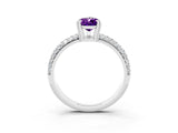 White gold Pear Cut Cut Diamond Milgrain Marquise Band with Prong Setting_3