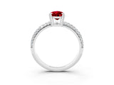 White gold Pear Cut Cut Diamond Milgrain Marquise Band with Prong Setting_3