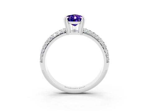 White gold Pear Cut Cut Diamond Milgrain Marquise Band with Prong Setting_3