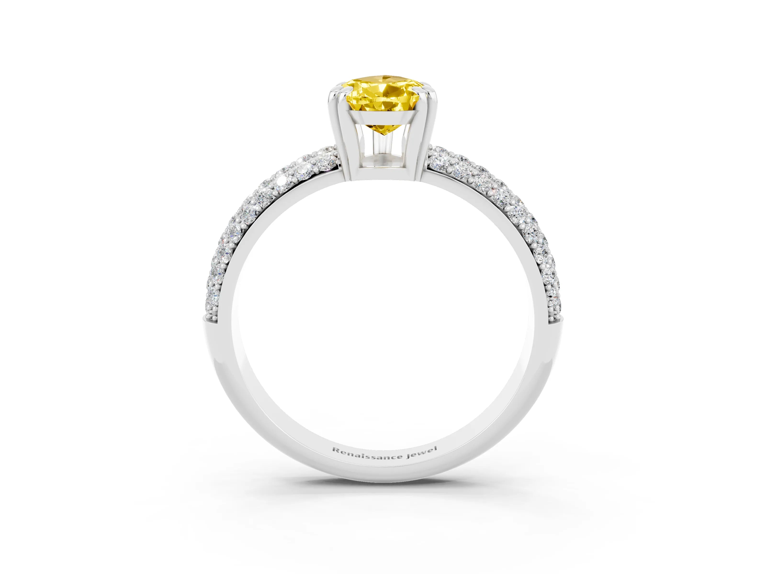 White gold Pear Cut Cut Diamond Milgrain Marquise Band with Prong Setting_3