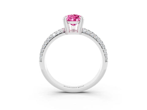 White gold Pear Cut Cut Diamond Milgrain Marquise Band with Prong Setting_3