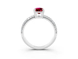 White gold Pear Cut Cut Diamond Milgrain Marquise Band with Prong Setting_3