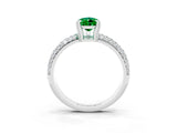 White gold Pear Cut Cut Diamond Milgrain Marquise Band with Prong Setting_3