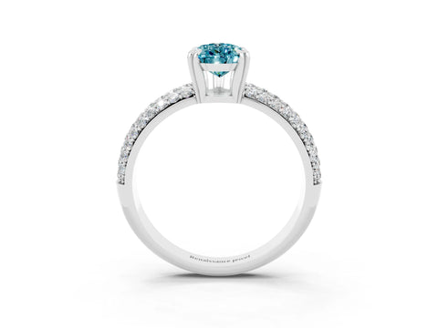 White gold Pear Cut Cut Diamond Milgrain Marquise Band with Prong Setting_3