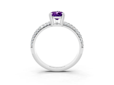 White gold Pear Cut Cut Diamond Milgrain Marquise Band with Prong Setting_3