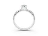 White gold Pear Cut Cut Diamond Milgrain Marquise Band with Prong Setting_3