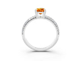 White gold Pear Cut Cut Diamond Milgrain Marquise Band with Prong Setting_3