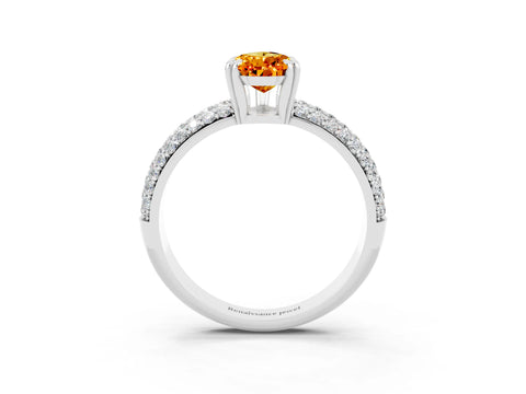 White gold Pear Cut Cut Diamond Milgrain Marquise Band with Prong Setting_3