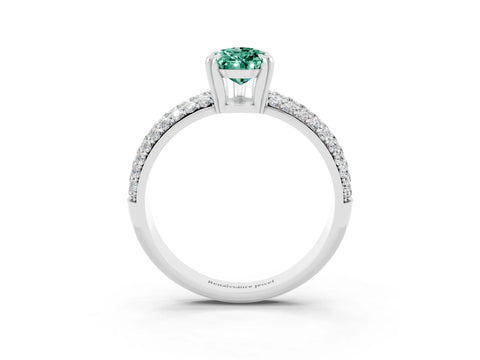 White gold Pear Cut Cut Diamond Milgrain Marquise Band with Prong Setting_3
