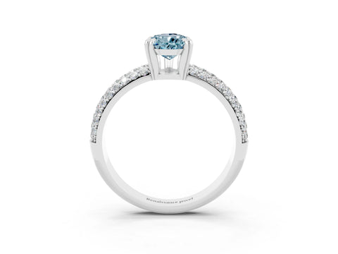 White gold Pear Cut Cut Diamond Milgrain Marquise Band with Prong Setting_3