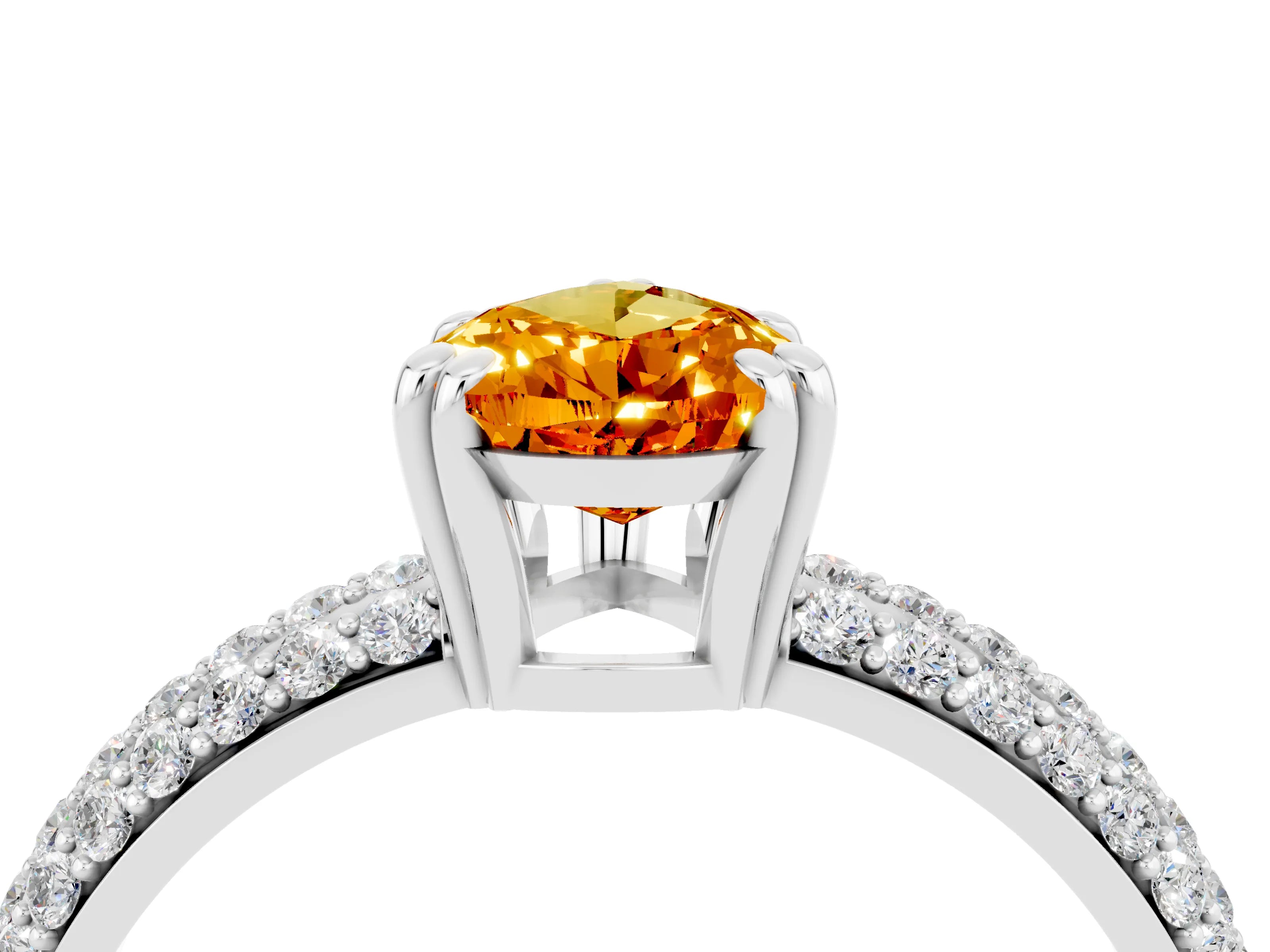 White gold Pear Cut Cut Diamond Milgrain Marquise Band with Prong Setting_4