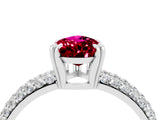 White gold Pear Cut Cut Diamond Milgrain Marquise Band with Prong Setting_4