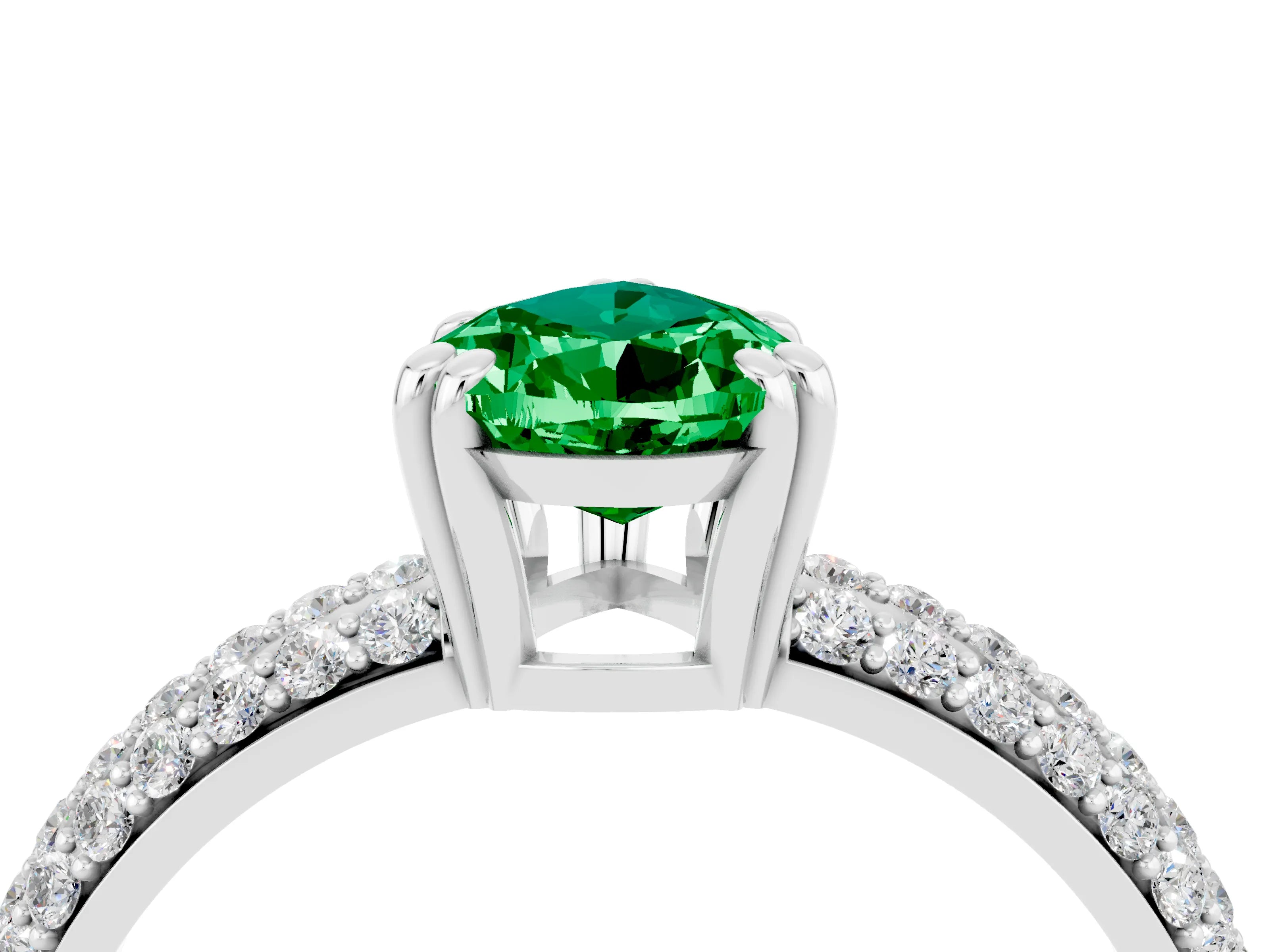 White gold Pear Cut Cut Diamond Milgrain Marquise Band with Prong Setting_4