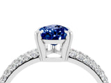White gold Pear Cut Cut Diamond Milgrain Marquise Band with Prong Setting_4