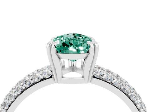 White gold Pear Cut Cut Diamond Milgrain Marquise Band with Prong Setting_4