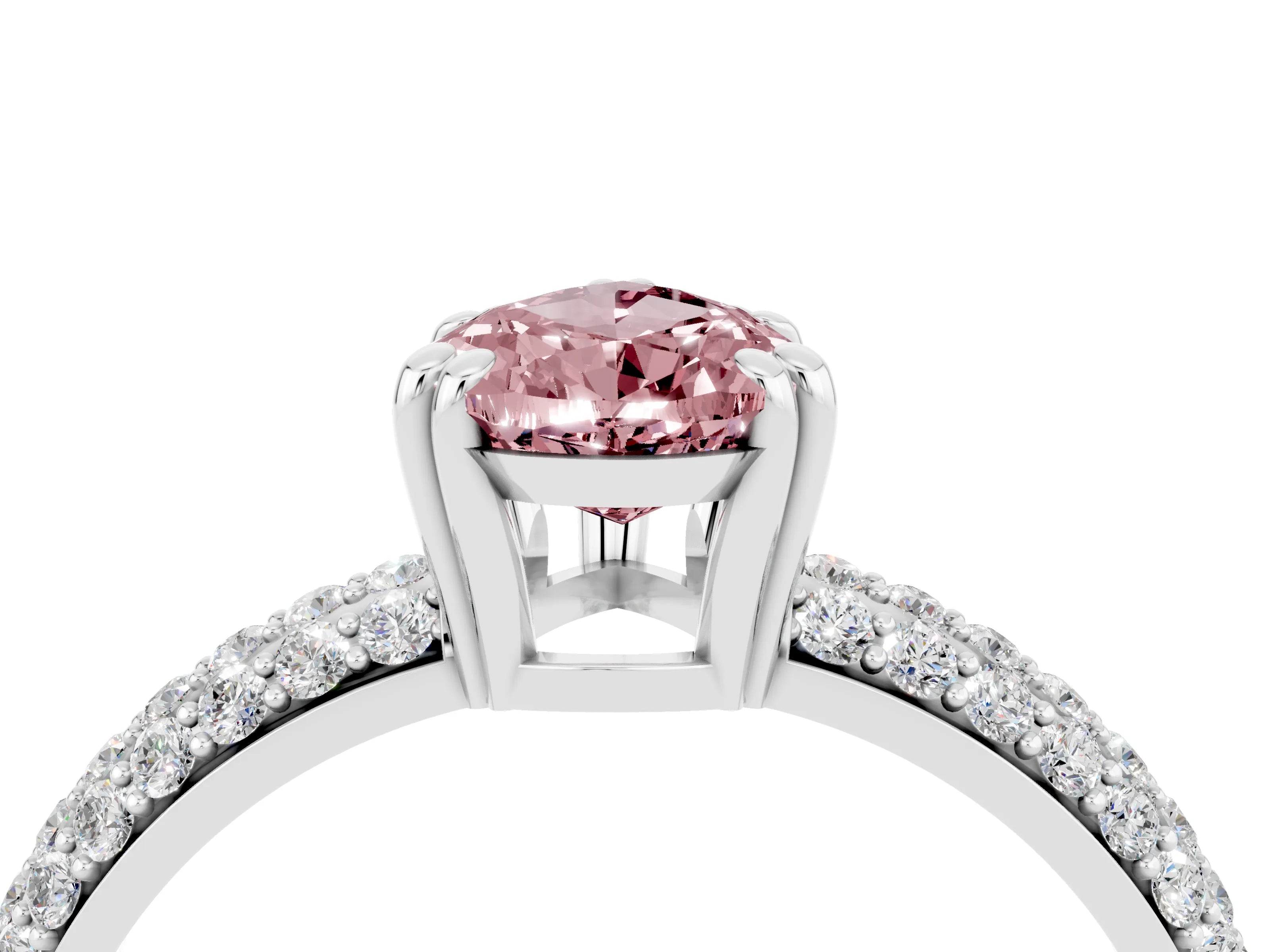White gold Pear Cut Cut Diamond Milgrain Marquise Band with Prong Setting_4