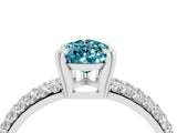 White gold Pear Cut Cut Diamond Milgrain Marquise Band with Prong Setting_4