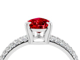 White gold Pear Cut Cut Diamond Milgrain Marquise Band with Prong Setting_4