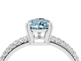 White gold Pear Cut Cut Diamond Milgrain Marquise Band with Prong Setting_4