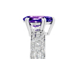 White gold Pear Cut Cut Diamond Milgrain Marquise Band with Prong Setting_5