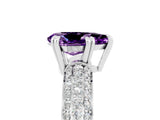 White gold Pear Cut Cut Diamond Milgrain Marquise Band with Prong Setting_5