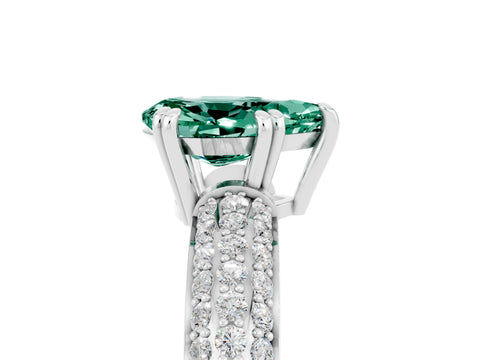 White gold Pear Cut Cut Diamond Milgrain Marquise Band with Prong Setting_5