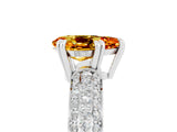 White gold Pear Cut Cut Diamond Milgrain Marquise Band with Prong Setting_5