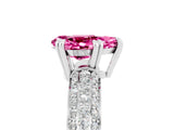 White gold Pear Cut Cut Diamond Milgrain Marquise Band with Prong Setting_5