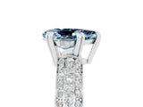 White gold Pear Cut Cut Diamond Milgrain Marquise Band with Prong Setting_5