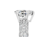 White gold Pear Cut Cut Diamond Milgrain Marquise Band with Prong Setting_5