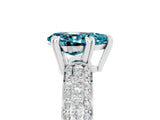 White gold Pear Cut Cut Diamond Milgrain Marquise Band with Prong Setting_5