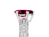 White gold Pear Cut Cut Diamond Milgrain Marquise Band with Prong Setting_5