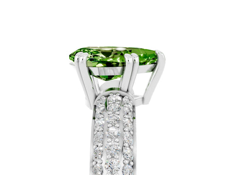 White gold Pear Cut Cut Diamond Milgrain Marquise Band with Prong Setting_5